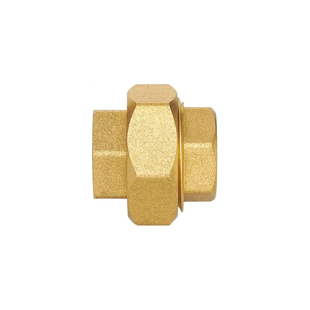 Резьбовой латунный прямой сгон американка DOUBLE-LIN LL6023 (1")