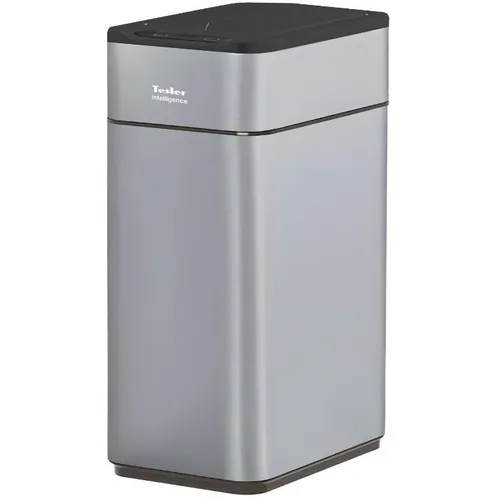 Ведро для мусора TESLER STB-2012, 20л, металл, прямоугольная, сенсорная крышка, серебристый [stb-2012 inox]