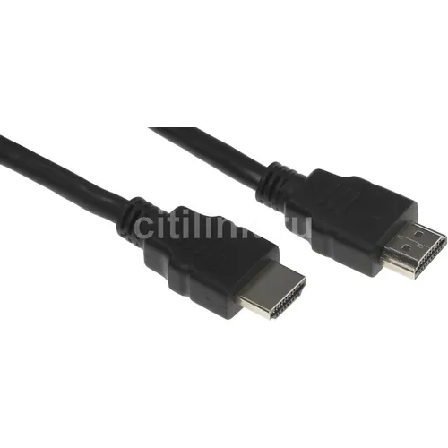 Кабель аудио-видео PREMIER 5-808, HDMI (m) - HDMI (m), ver 2.0, 1м, GOLD, черный [5-808 1.0]