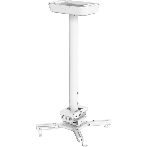 Кронштейн для проектора Cactus CS-PROF021M-WT, до 35кг, потолочный, поворот и наклон, белый