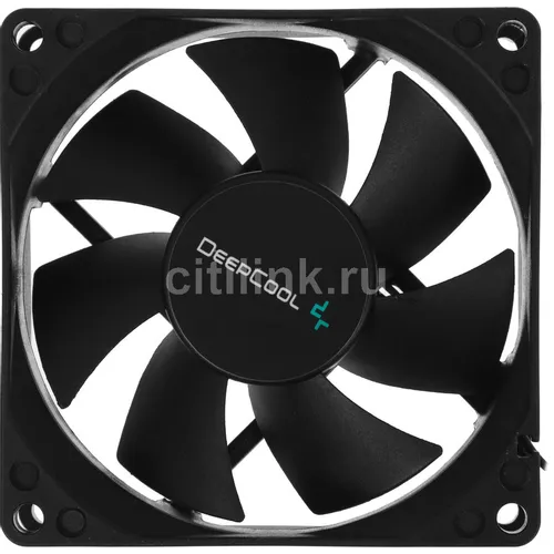 Вентилятор DeepCool XFan 80 80мм, от БП:4-pin (Molex), 1800об/мин, 20 дБ, черный, Ret [dp-fdc-xf80]