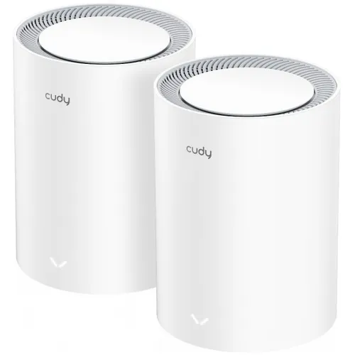 Бесшовный Mesh роутер CUDY M3000, Wi-Fi 6, AX3000, 2.4/5ГГц, 1 LAN, белый, 2 шт. в комплекте [m3000(2-pack) white]