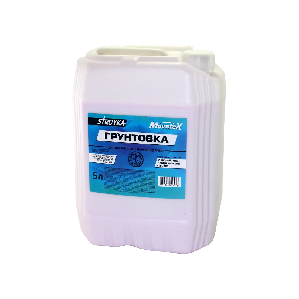 Грунт для наружных и внутренних работ Movatex Stroyka Т31707