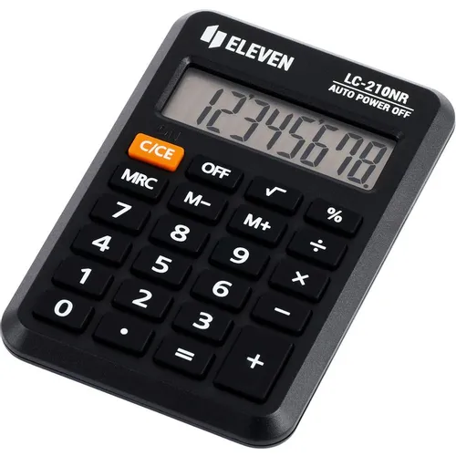 Калькулятор ELEVEN LC-210NR, 8-разрядный, черный