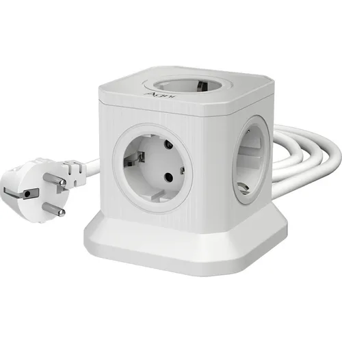 Сетевой фильтр AGNI TP-VE4U5E, 2м, белый [tp-ve4u5e-2m-white]