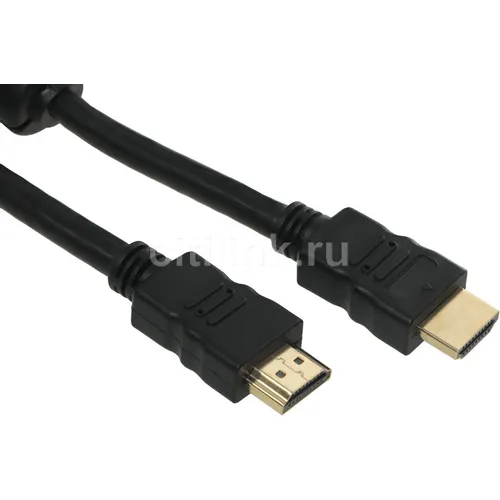 Кабель соединительный аудио-видео NingBo HDMI-5M-MG, HDMI (m) - HDMI (m), ver 1.4, 5м, GOLD, ф/фильтр, черный [hdmi-5m-mg(ver1.4)bl]