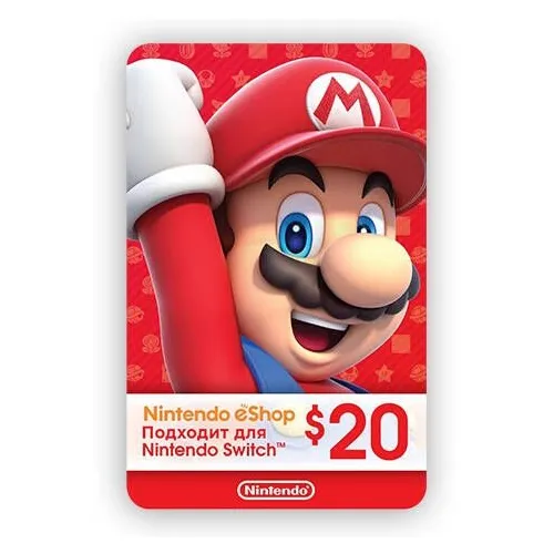 Пополнение игровой валюты Nintendo eShop 20 USD USA, регион: США