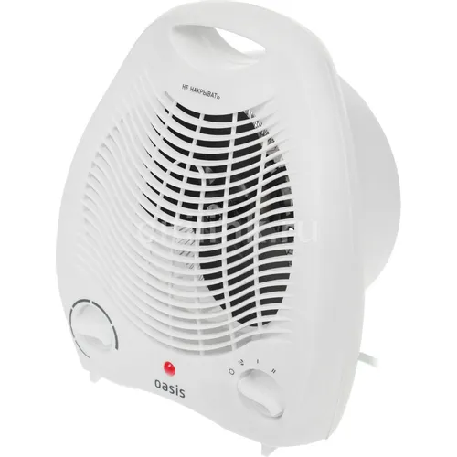 Тепловентилятор OASIS SB-20 R (C), 2000Вт, с термостатом, 2 режима, белый