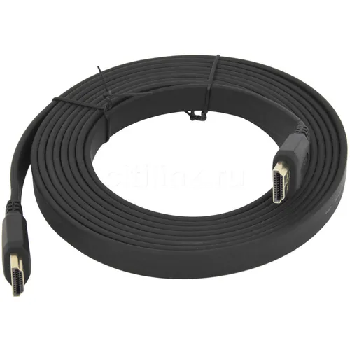 Кабель аудио-видео FLAT, HDMI (m) - HDMI (m), ver 1.4, 3м, FLAT, черный