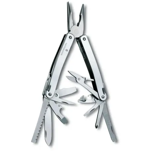 Мультитул Victorinox SwissTool Spirit X, 35 функций, серебристый [3.0235.l]