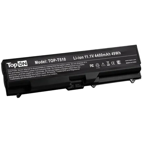 Батарея для ноутбуков TopON 75938, 4400мAч, 11.1В [top-t510]