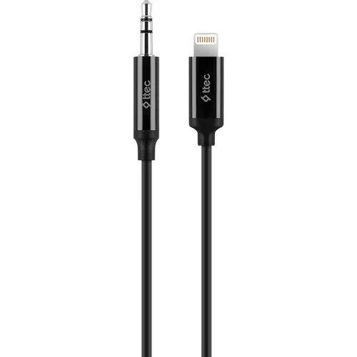 Кабель TTEC 2DK42S, Lightning (m) - Jack 3.5 (f), 1м, MFI, черный