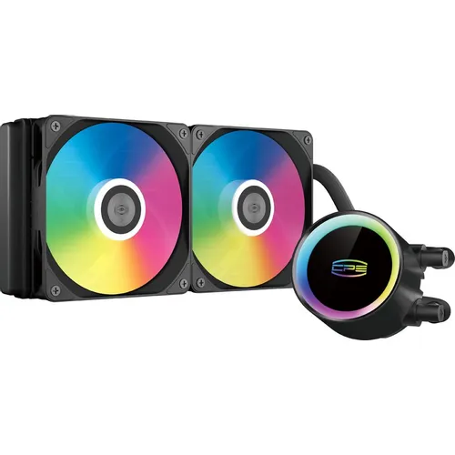 Система водяного охлаждения PCCOOLER DA240 Max, 4-pin, ARGB, 120мм, черный, retail [da240 max argb bk]
