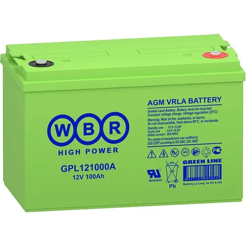 Аккумуляторная батарея WBR GPL121000A для ИБП, 12В, 100Ач [gpl121000a wbr]