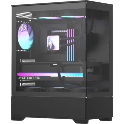 Корпус ATX Formula Crystal Z1 V2, Midi-Tower, без БП, черный [crystal z1 v2 black]