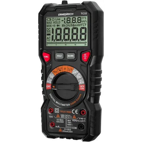 Мультиметр цифровой ERMENRICH Zing TC32, автоматический [82989]