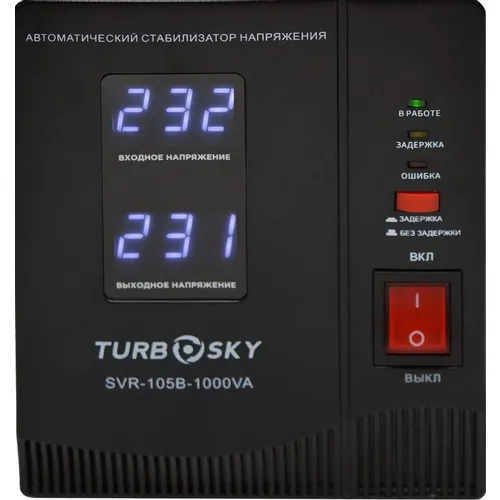 Стабилизатор напряжения TURBOSKY AVR-1000VA, черный