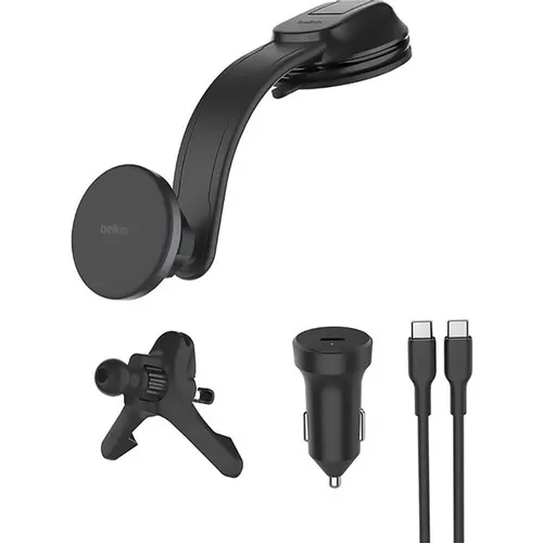 Держатель Belkin WIC012hqBK для смартфонов, магнитный, беспроводная зарядка, черный