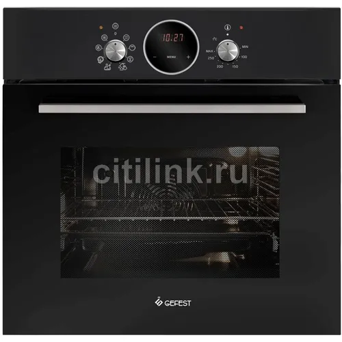 Духовой шкаф электрический GEFEST ЭДВ ДА 602-02 РА, 52л, дверца с 2 стеклами, черный