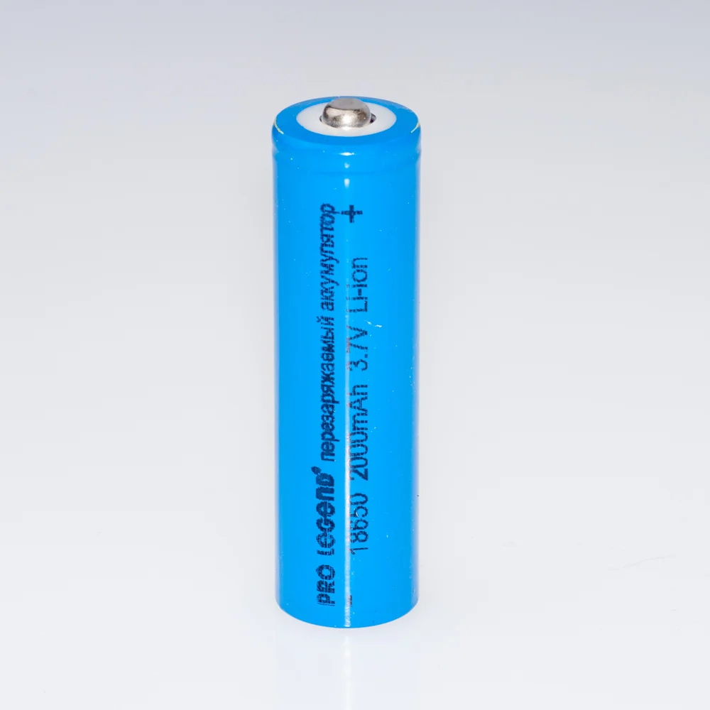 Аккумулятор Pro Legend Li 18650, 2000 mAh, 3,7V, без защиты, выпуклый плюс PL6207