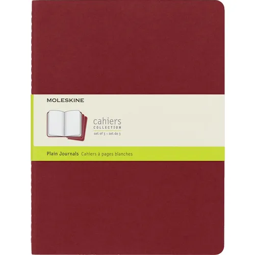 Блокнот Moleskine Cahier Journal, 120стр, без разлиновки, клюквенный [ch123]