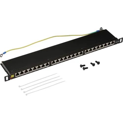 Патч-панель Lanmaster (LAN-PPC24S6A) 19" 0.5U 24xRJ45 кат.6A STP