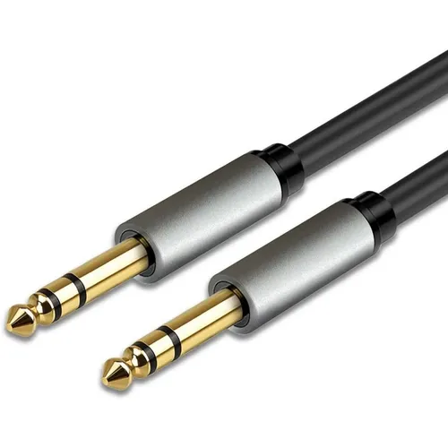 Кабель соединительный аудио PREMIER 5-341 10.0, Jack 6.3 (m) - Jack 6.3 (m), медный, 10м, GOLD, черный/серый