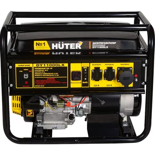 Бензиновый генератор Huter DY11000LX, 220/12 В, 9кВт [64/1/72]
