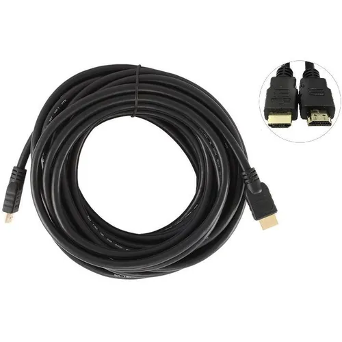 Кабель аудио-видео PREMIER 5-815, HDMI (m) - HDMI (m), ver 2.0, 15м, GOLD, черный [5-815 15.0]