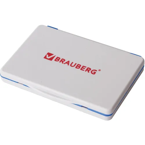 Подушка штемпельная BRAUBERG 236866, оттиск 110 х 70 мм, прямоугольный, синий