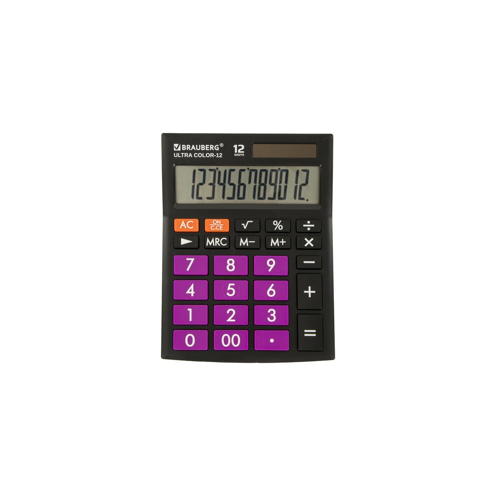 Настольный калькулятор BRAUBERG ULTRA COLOR-12-BKPR 250501