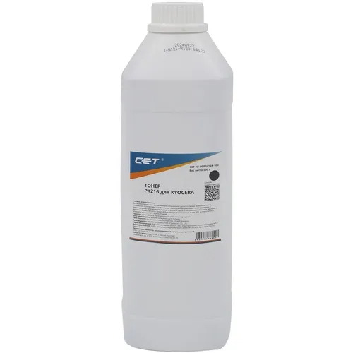 Тонер CET PK216, для KYOCERA TASKalfa 2552ci/2553ci/3252ci/3253ci/4053ci, черный, 500грамм, бутылка