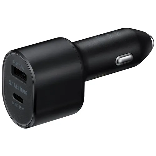 Автомобильное зарядное устройство Samsung EP-L5300, USB-A, USB-C, 45Вт, 2A, черный [ep-l5300xbegww]