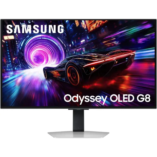32" Монитор Samsung Odyssey OLED G8 S32FG810SIXCI, 3840x2160, QD OLED, 240Гц, 2хHDMI, 1хDP, серебристый [ls32fg810sixci]