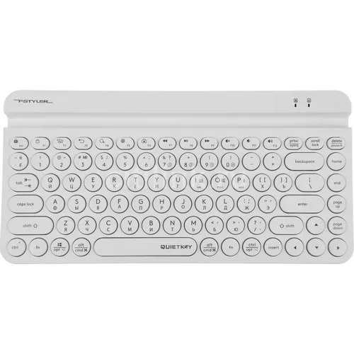 Клавиатура A4TECH Fstyler FBK30, беспроводная, USB, Bluetooth/Радиоканал, мембранная, белый [fbk30 white]