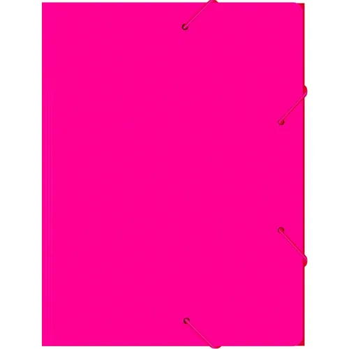 Упаковка папок на резинке Бюрократ Неон DNE510PINK, A4, 30мм корешок, пластик, 0.5мм, розовый 10 шт./кор.