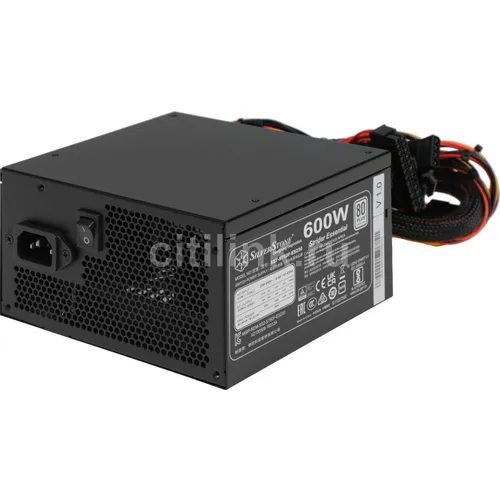 Блок питания SILVERSTONE Strider ST600P, 600Вт, 80 PLUS WHITE, 120мм, черный, retail [g540st600e23220]