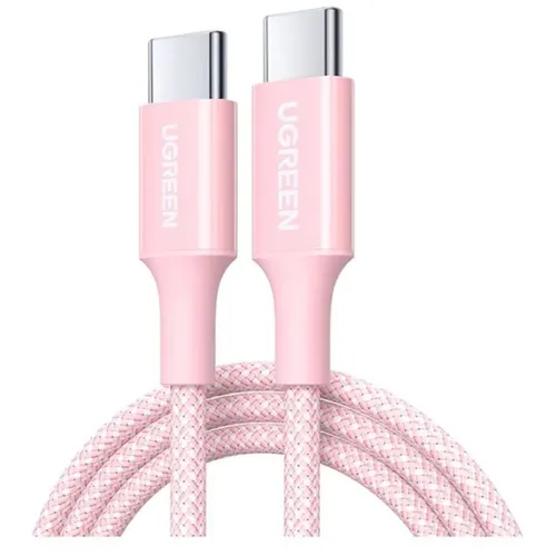 Кабель UGREEN USB Type-C (m) - USB Type-C (m), 2м, 3A, розовый [65246]