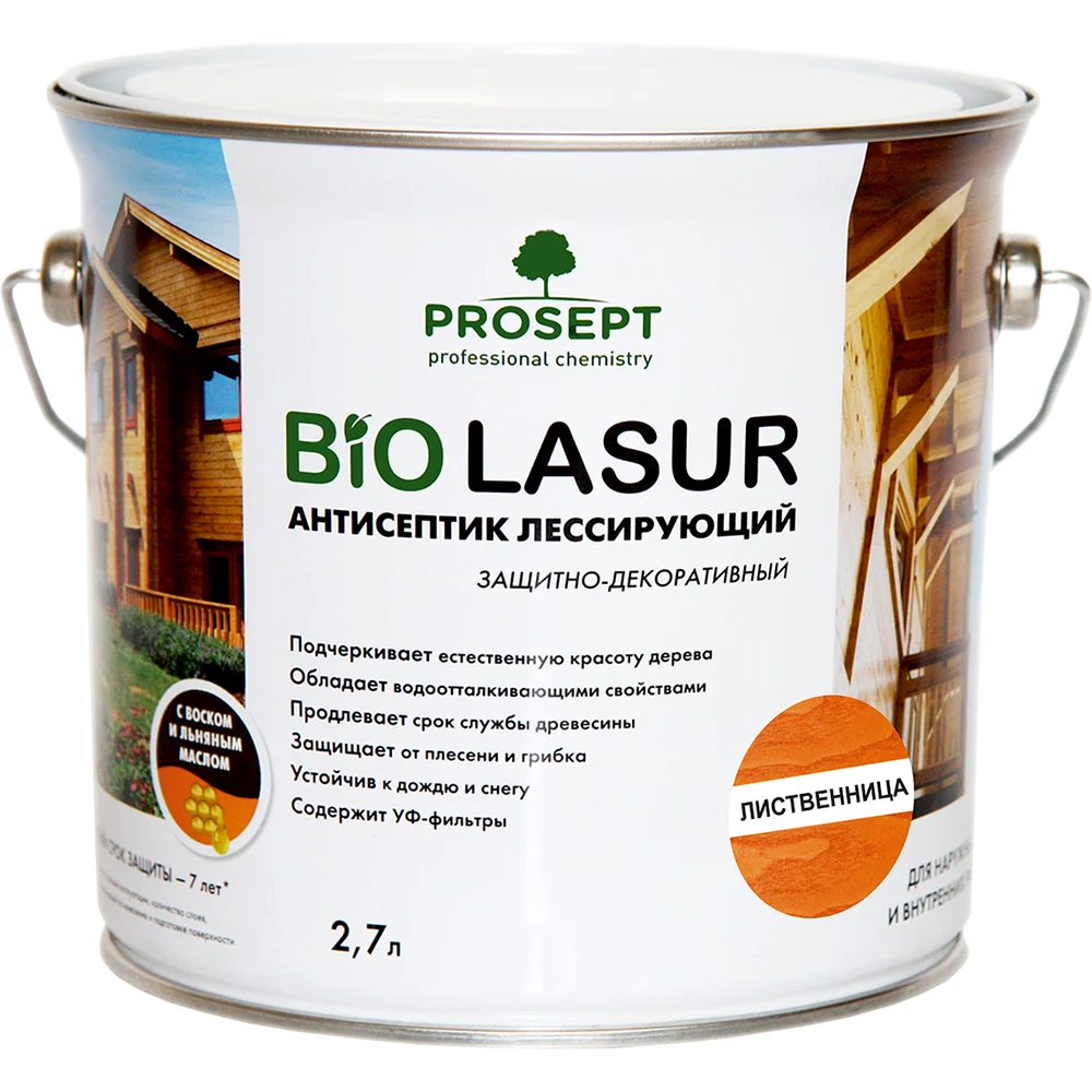 Лессирующий защитно-декоративный пропитка PROSEPT BIO LASUR 034-2