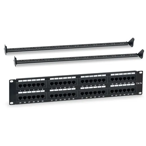 Патч-панель WRline (WR-PL-48-C5E-D) 19" 2U 48xRJ45 кат.5e