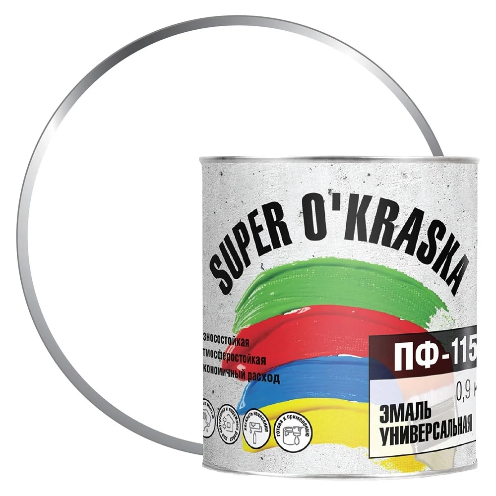 Эмаль super maler белый матовый 0,9кг Лк-00005644