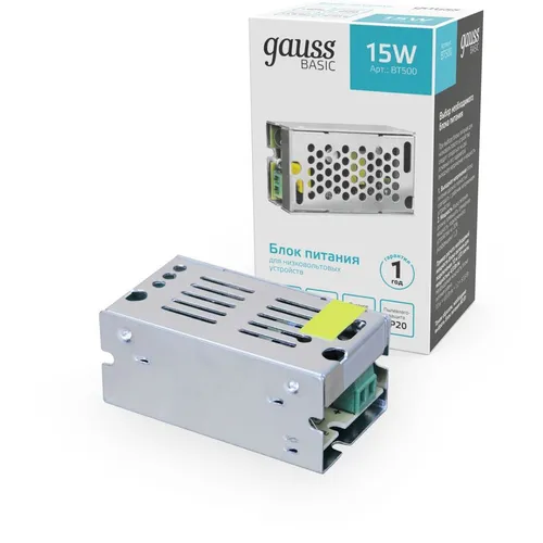 Блок питания GAUSS Basic для светодиодных лент [bt500]