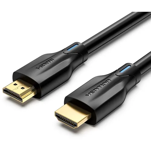 Кабель аудио-видео VENTION AANBH, HDMI (m) - HDMI (m), ver 2.1, AWG30, медь луженая, 2м, GOLD, черный