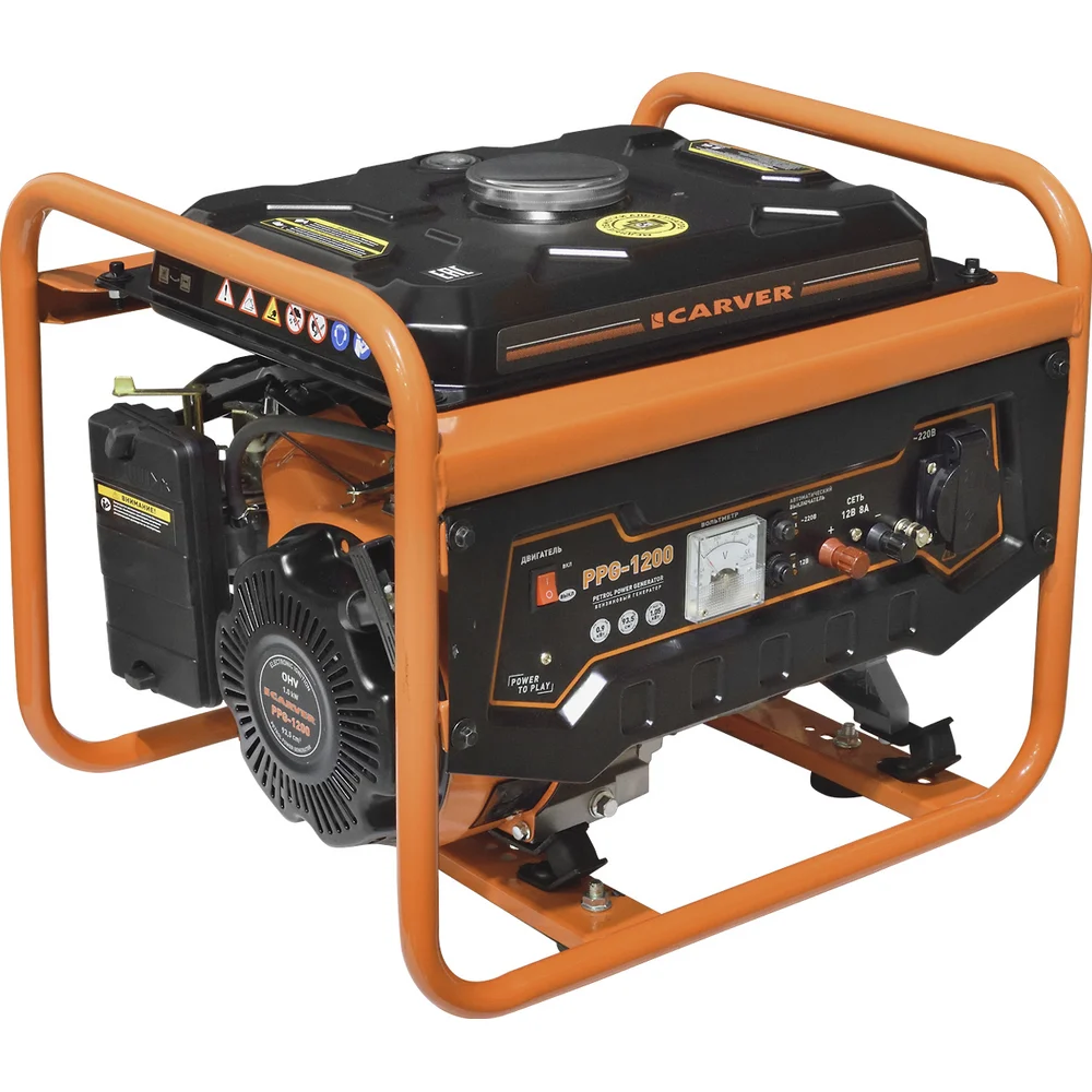 Бензиновый генератор CARVER PPG- 1200 LT-156F 01.020.00002