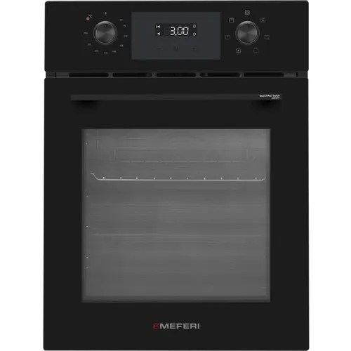 Духовой шкаф электрический MEFERI Comfort MEO458BK, 53л, дверца с 2 стеклами, черный