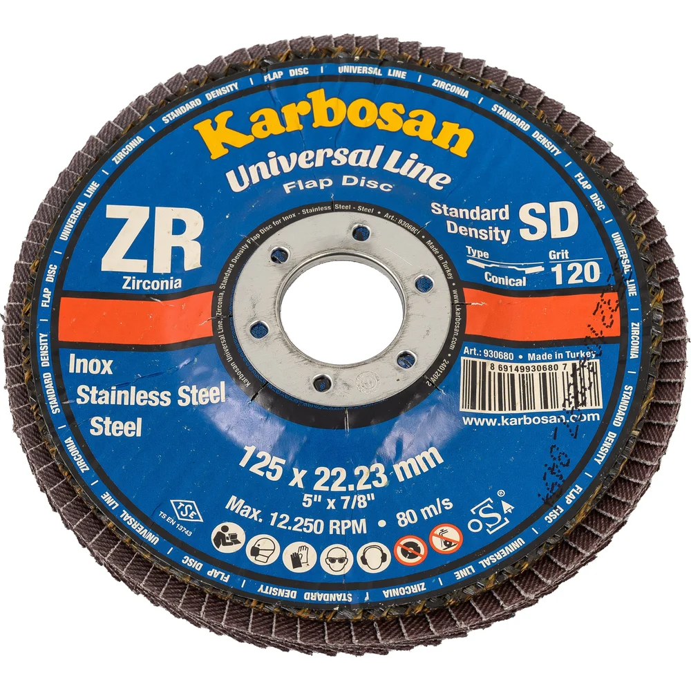 Круг лепестковый ABRAFORM P-120 AF-FLAP-CN-125-P120-ZR65