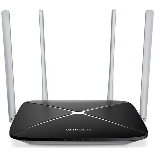 Wi-Fi роутер MERCUSYS AC12, Wi-Fi 5, AC1200, 2.4/5ГГц, 3 LAN, черный