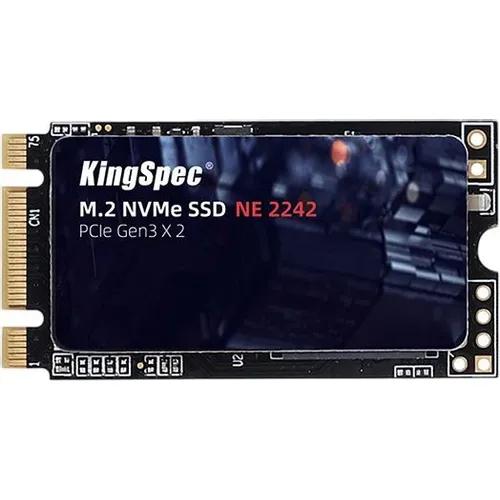 SSD накопитель KINGSPEC NE-128 2242 128ГБ, M.2 2242, PCIe 3.0 x2, NVMe, M.2