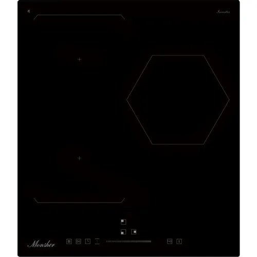 Индукционная варочная поверхность MONSHER MHI 4515, конфорок: 3 шт., стеклокерамика, независимая, черный