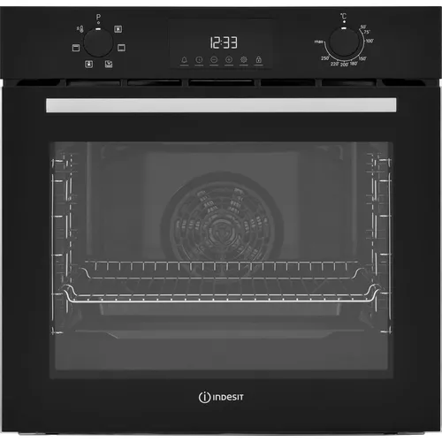 Духовой шкаф электрический Indesit IFE 3644 J BL, 72л, дверца с 2 стеклами, черный